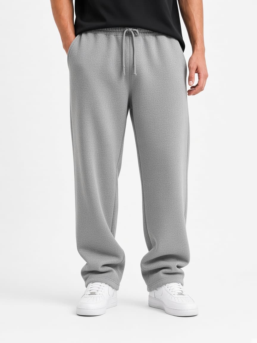Baggy Fleece Trouser - Heather Grey