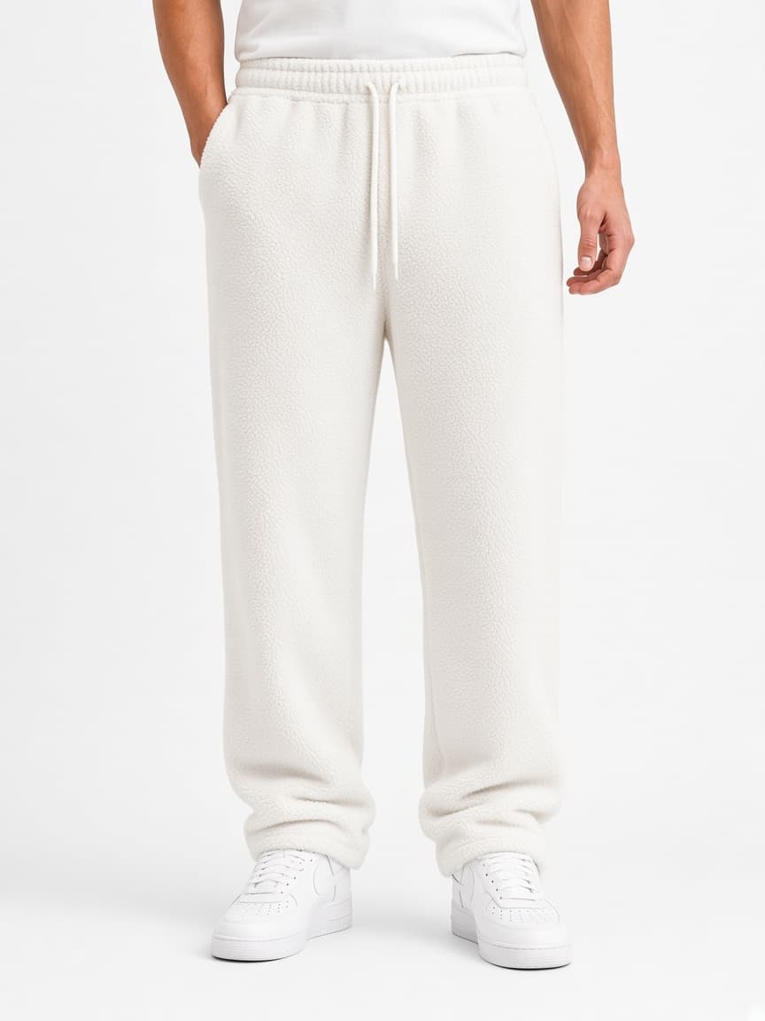 Baggy Fleece Trouser - Optic White